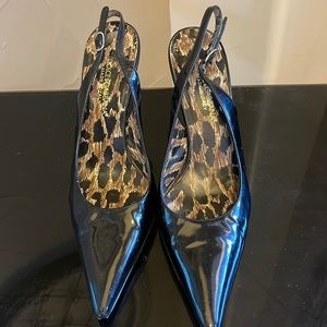 Dolce Gabbana- Size 6 1/2 Black Patent Leather Heels- Chic inside soles.